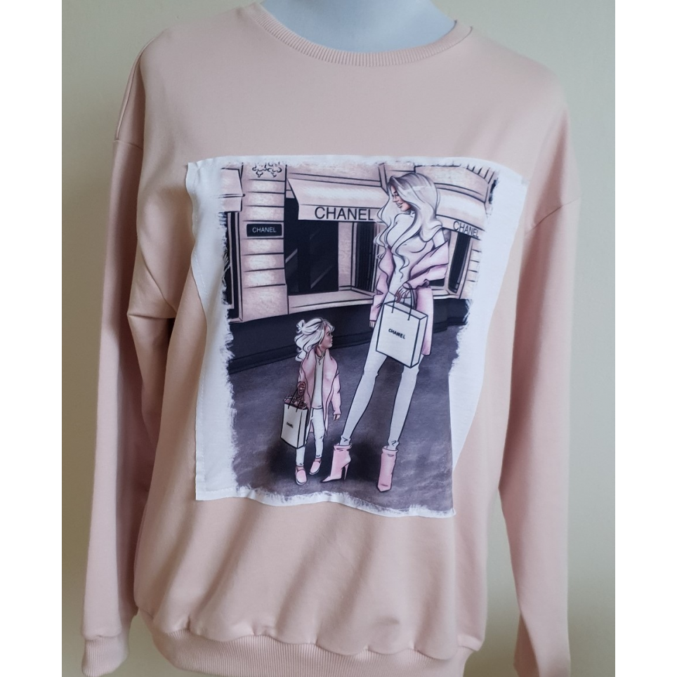 Púdrová mikina chanel