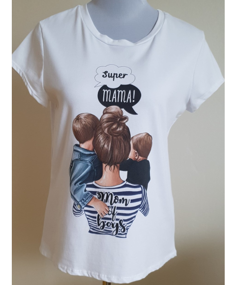 Tričko super mama - mom of boys